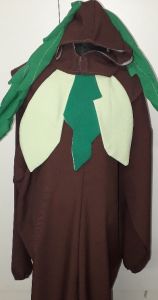 Kids Costumes to Hire - Brown Onesie & Headpiece Palm Leaves 